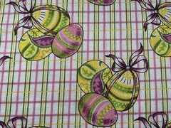 Cotton fabric Purple Egg Checked Pattern Fabric springs Global 44”x 29” 931