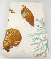 Quilting Fabric Sewing Craft Seashells And Coral Waverly Inspirations 37″ x 45″