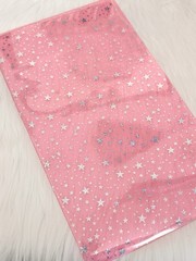 Watermelon Pink Holographic Sparkle Stars | Transparent PVC Vinyl Sheets DIY