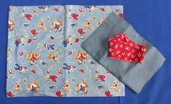 Pillowcase Kit~Sew 1 Standard Size Pillowcase-Cowboy/Cowgirl Theme~Beginner