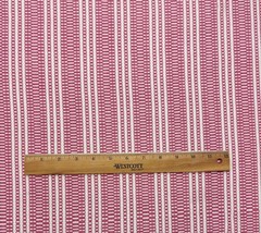 THIBAUT ANNA FRENCH REED STRIPE FUCHSIA PINK WHITE DESIGNER FABRIC BY YARD 54″W