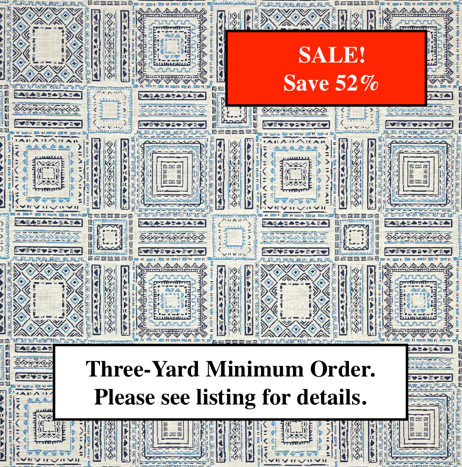 Sunbrella®️ Garza Indigo 145675-0002 Upholstery Furniture Fabric 54″ W SALE!