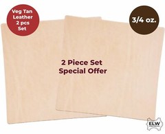 Veg Tan Tooling Leather 3/4 oz (1.4-1.8mm) 2 Piece Special Price