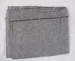 2 Plus Yards Gray Cotton Basket Weave Fabric
