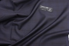 Lanificio F. Cerruti 130’s prestige wool suiting fabric classic blue/brown check