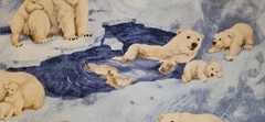 13 Yds Cotton Flannel Coordinated Quilting Fabric Polar Bear Patrick Lose & GIFT
