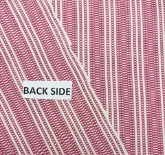 THIBAUT ANNA FRENCH REED STRIPE FUCHSIA PINK WHITE DESIGNER FABRIC BY YARD 54″W