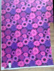 Hot Pink Abstract Flower Print Poly Spandex Fabric 4 Way Stretch – 2yds 60″