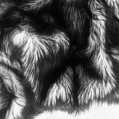 Bianna Candy Black Wolf Faux Fur Fabric, 60 inches Wide Options, American Seller