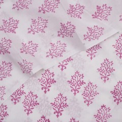 Indian 5 Yard Hand Block Floral Print 100% Cotton Dressmaking Craft Fabric