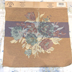 Vintage Jacquard Loomed English Garden Floral Tapestry Cushion Pillow Panels