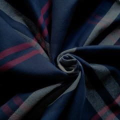 Navy, Blue, White, Burgundy, Plaid Porto Cotton Flannel Shirting – Cozy & Soft!