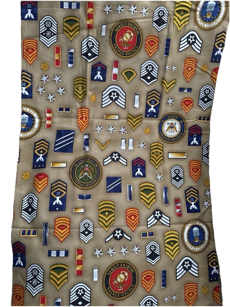 Military Fabric LOT US ARMY US NAVY US AIR FORCE US MARINES Patriot Memorabilia