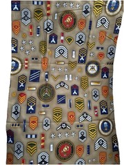 Military Fabric LOT US ARMY US NAVY US AIR FORCE US MARINES Patriot Memorabilia
