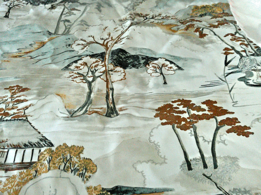 James Dunlop Textiles Cassamance “Matsu Lin” 100% Linen Japanese Oriental 58 x 5