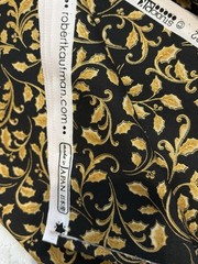 Robert Kaufman Studio RK Winters Grandeur 18381, 18382 Metallic Gold Black 1ydEa