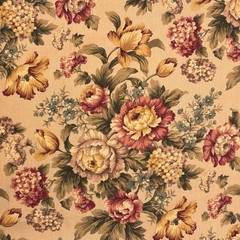 Vintage Mill Creek ANTIQUE Cotton Drapery Curtain Pillow Upholstery Fabric BTY