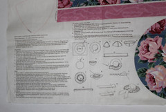 Garden Party Hat Fabric Panel Pink Floral Cranston Shabby Chic Cut & Sew Vintage