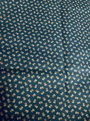 VTG Joan Kessler for Concord Spools of Pink Thread Tossed on Medium Blue BTFQ