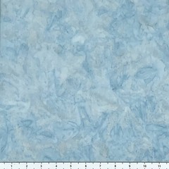 1 Yard Cut of Lunn Fabric Handpaint 100% Cotton 1346 Sky Blue Grey Aqua