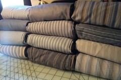 24-pc Big Scraps of 12 Men’s assorted STRIPE shirt SLEEVES 100% cotton Quilting