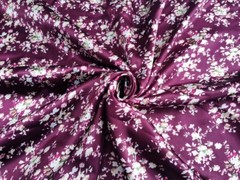 1yard X 1.48meter Soft Retro Floral Satin Fabric For Scarf Lining Shirt Gown Diy