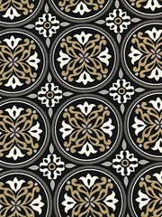 3.9 Yards Bryant Industries Morgan Tile Upholstery Fabric Cotton Canvas Fabric