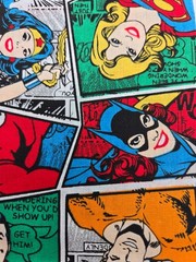 FAT QUARTER Fabric Disney Sports DC Comics Assorted Themes 100% Cotton Lot of 15