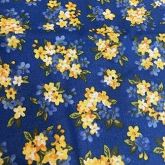 Floral Cotton Fabric Pre Cut Yard 44” New