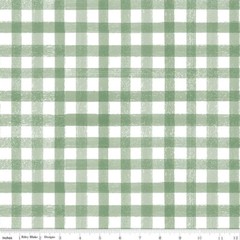Gingham Plaid Check Fabric C13721 Sage Homemade Cotton Riley Blake By The Yard