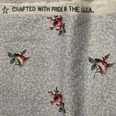 Vintage 1990’s Waverly Tea Party light blue and cream with 1” roses scattered…