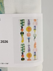 IKEA PS 2026 Pre-Cut Fabric White/Multicolor Big Pattern 59×118″ New