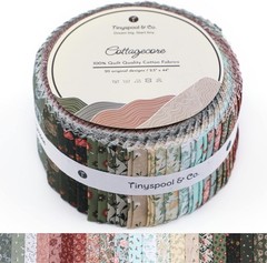 Floral Jelly Roll Fabric Bundle – 40 Soft Cotton Strips for DIY Projects