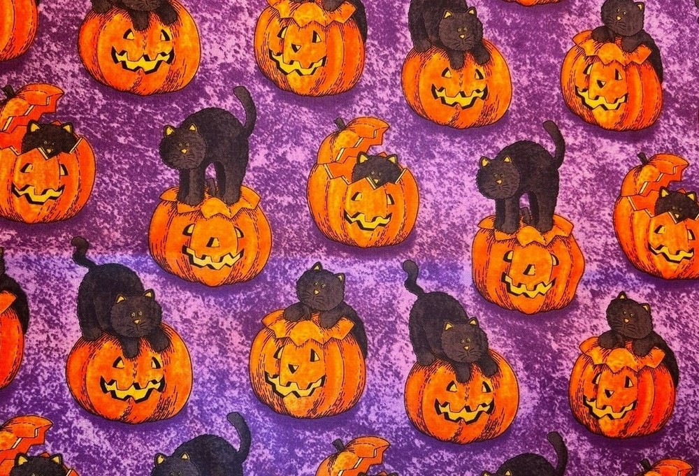 “Pumpkin & Cats” fabric – Springs Creative Products Group
