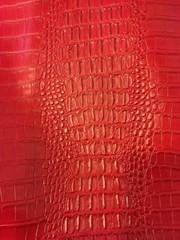 SHIPS FOLDED BIG NILE CROCODILE 3D Texture Faux Leather Upholstery Vinyl Fabric