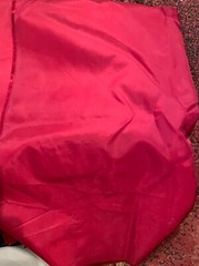 Fabric 4 pieces Lining type material Satin & taffeta feel red brown blac VINTAGE