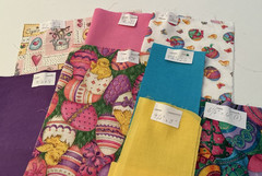 Easter Fabric, Lot of 8 Different Fabrics, sizes vary, (cotton/cotton blend)GR6