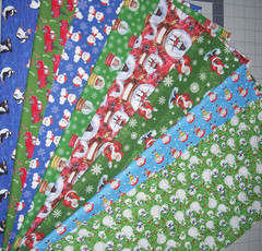 8 Christmas Fat Quarters Bundle Fabric Holiday Winter Novelty