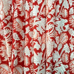 E-Tailor® Indian Handmade Ethnic 100% Cotton Running Hand Block Print Natur