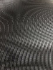 Vinyl Semi perforated Leather Marine Faux black diamond 54″ SHIPS FOLDED
