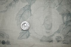 Mark Alexander YORK — GRISAILLE Blue-Grey 100% Linen Print Fabric LARGE REMNANT