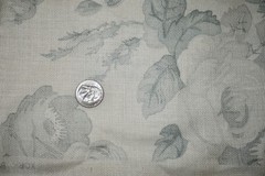 Mark Alexander YORK — GRISAILLE Blue-Grey 100% Linen Print Fabric LARGE REMNANT