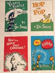 Dr Seuss FABRIC PANEL 10 Block 100% cotton panel appr 23 x 44 – Fabric NOT books