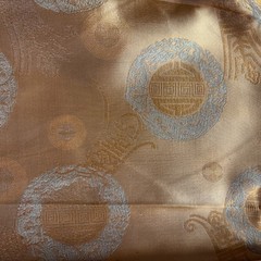 Gold Silver Asian Brocade Fabric Poly/Nylon Rainwood 12 Yards