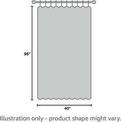 Bergen Theater Grade Extreme 100% Blackout Rod Pocket Curtain Panel, 40″ X 96, W