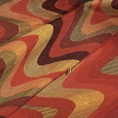 Terracotta Wave Pattern Geometric Upholstery Cushion Pillow Sewing Fabric BTY