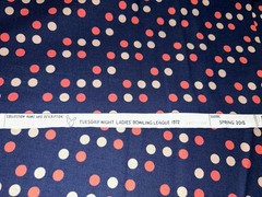 1 2/3 Yards Cotton + Steel Lucky Strikes Dime Store Dot Fabric Prewashed Blue