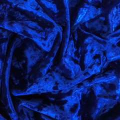 Samantha ROYAL BLUE Polyester Stretch Crushed Velvet Fabric by the Yard for Bow