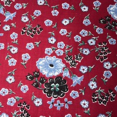 2 Pieces of Cotton/Cotton Blend Floral Fabric approx 3 Yds Total 44″ Wide
