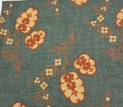 Floral Cotton Fat Quarter 18″ X 22″ Quilting Fabric Green/Orange Chic Blooms